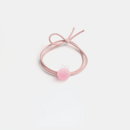 Elastic cute soft candy double strand hair tie