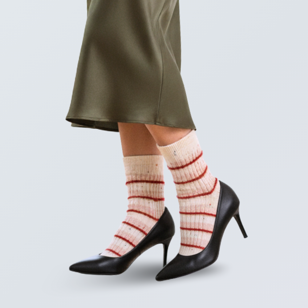 5-Pair Wool Blend Retro Crew Socks Set