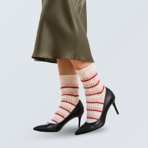 5-Pair Wool Blend Retro Crew Socks Set