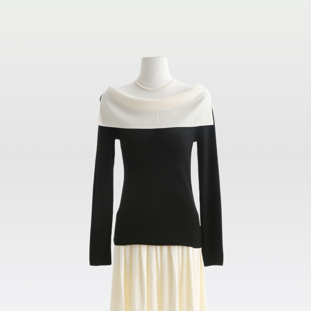 Wool-Blend Off-Shoulder Knit Top