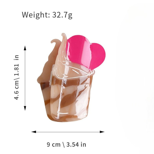 Sweetheart Ice Cream Hair Claw