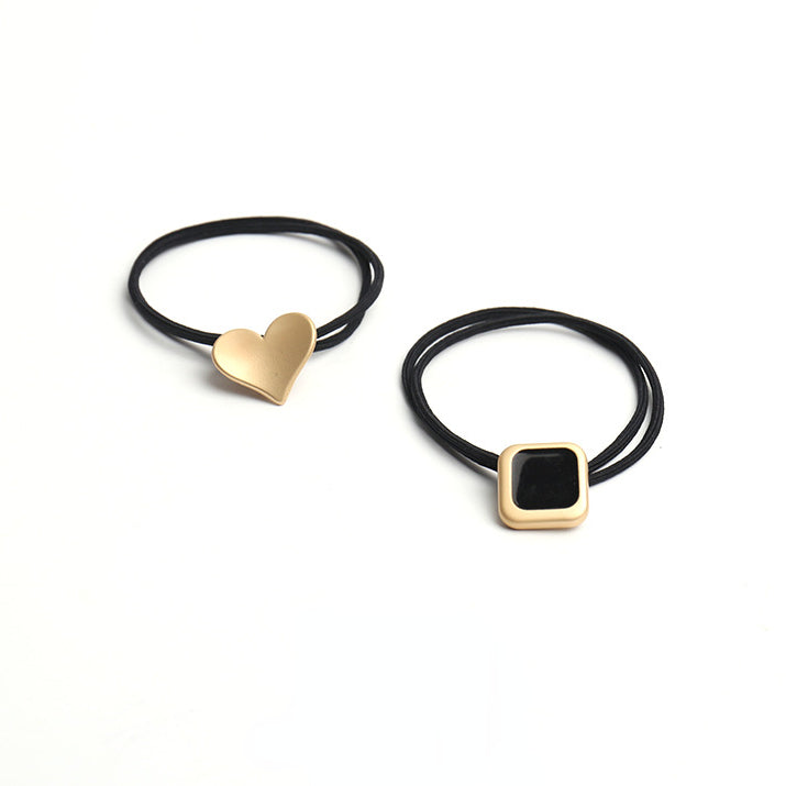 Elastic double strand hair tie