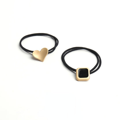 Elastic double strand hair tie