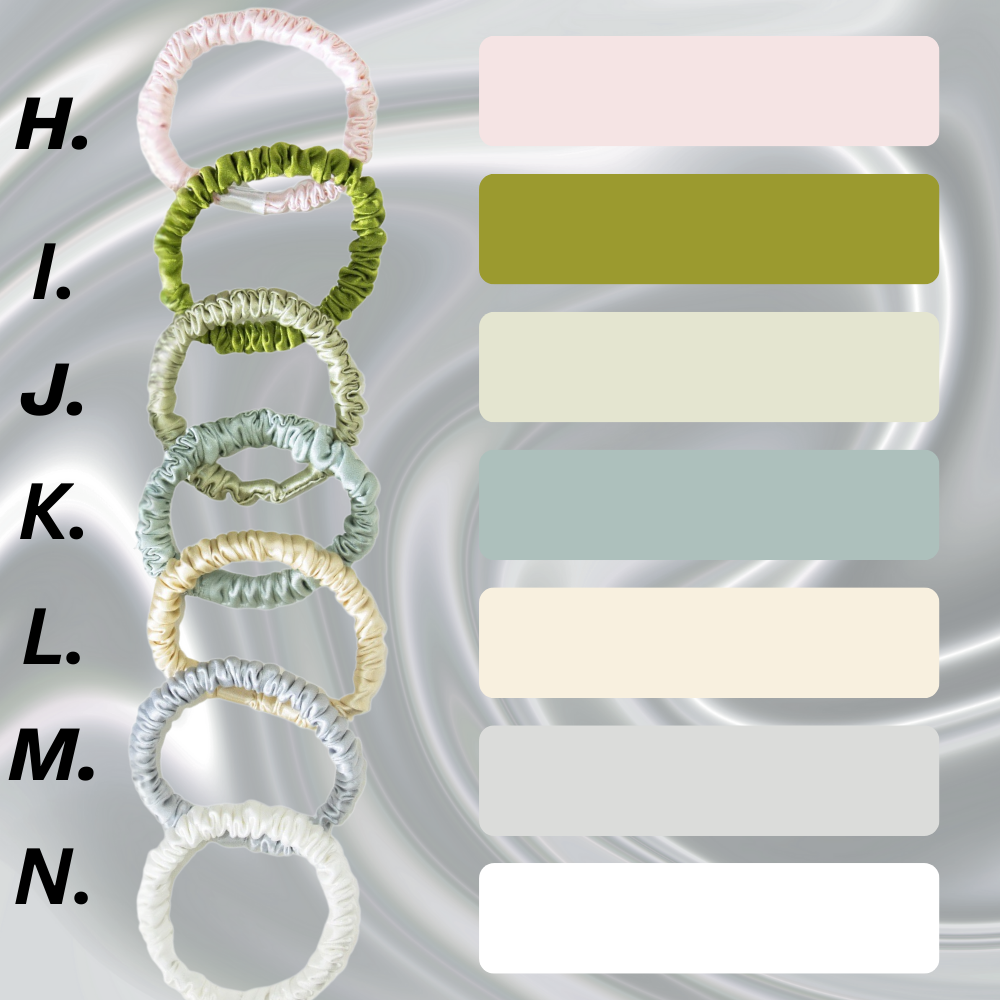 Silk Slim Hair Tie - 5 Pack | Small