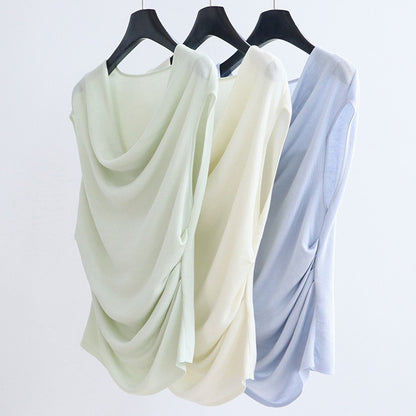 Draped Cowl Neck Lyocell Knit Tank | 5 Colors