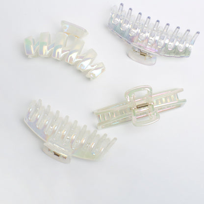 Transparent hair claw clip