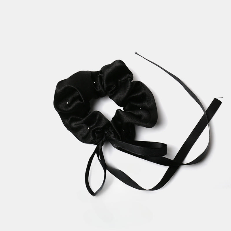 Pearl bow lace hair tie