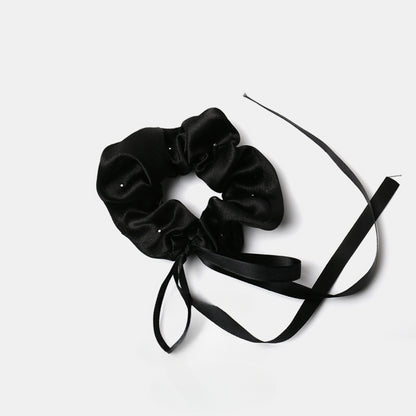 Pearl bow lace hair tie