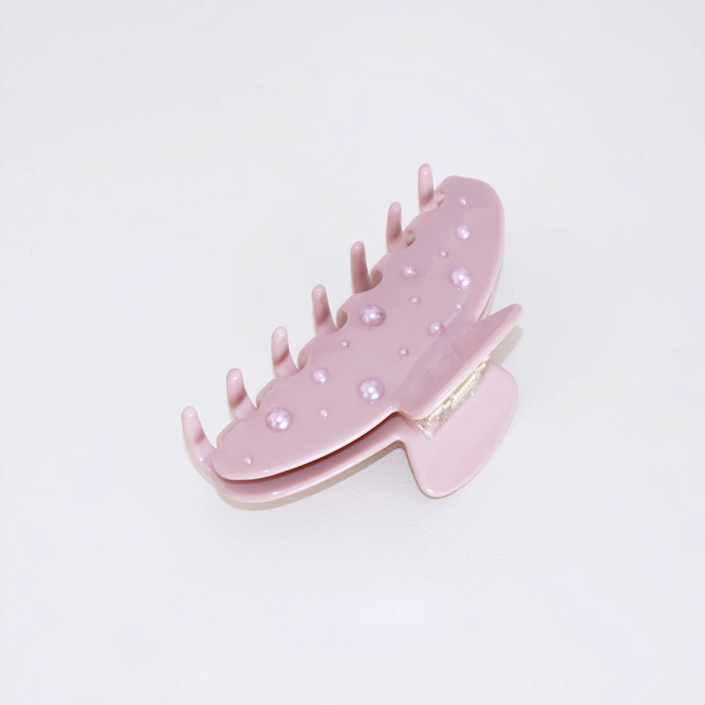 Pearl-Accent Acrylic Hair Claw