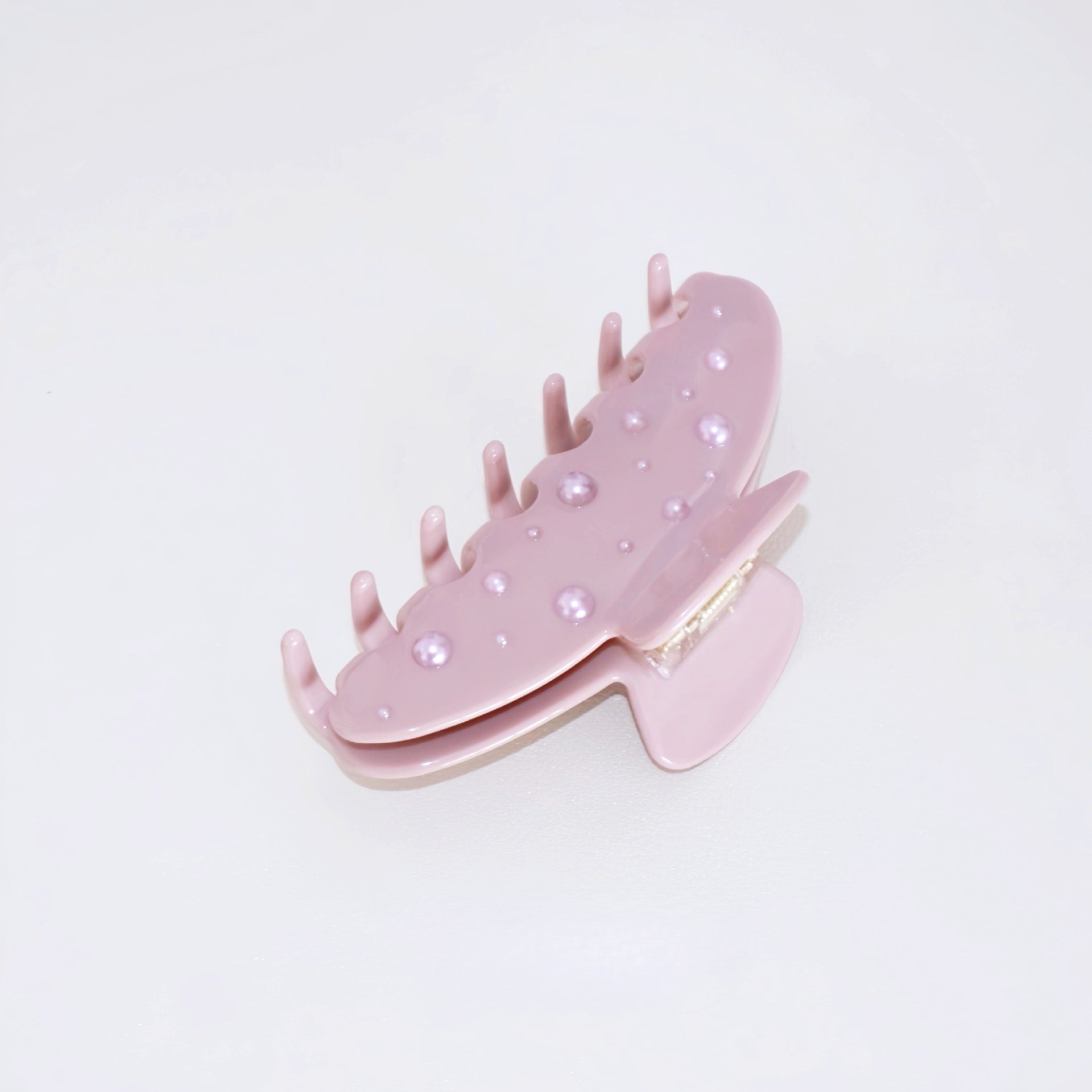Pearl-Accent Acrylic Hair Claw