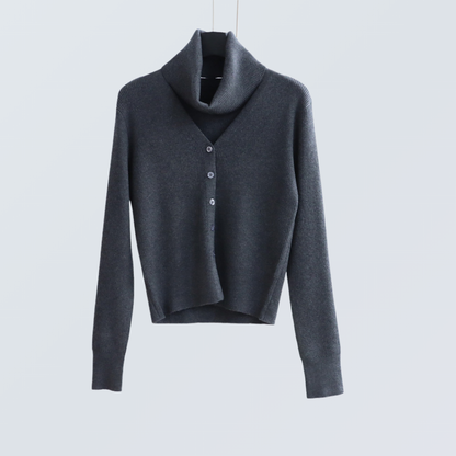 Detachable Collar Wool-Blend Cardigan | 5 Colors