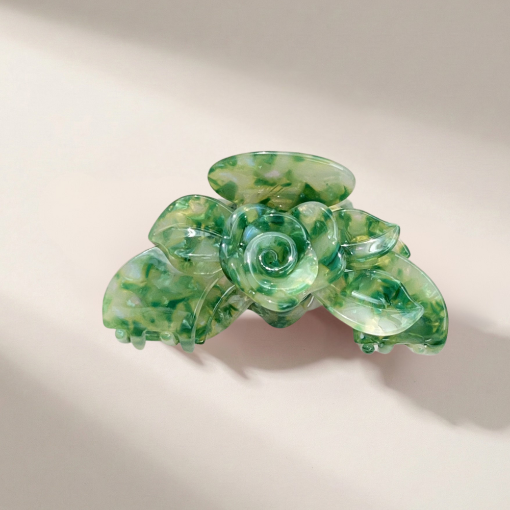 Acrylic Rose Hair Claw
