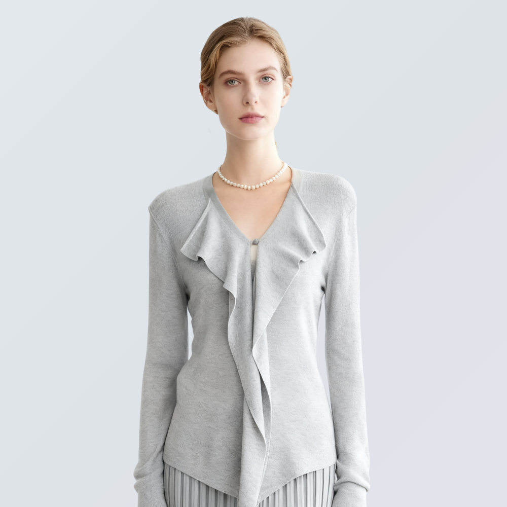 Drape Front Lyocell Knit Cardigan | 5 Colors