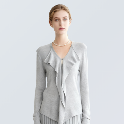 Drape Front Lyocell Knit Cardigan | 5 Colors