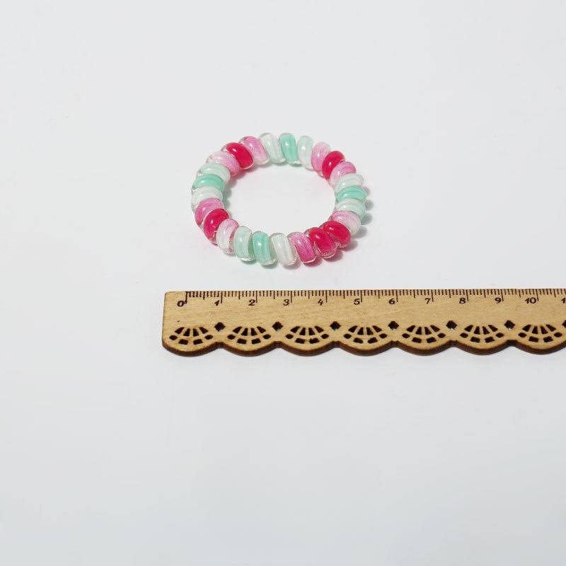 Dopamine candy colored spiral hair tie