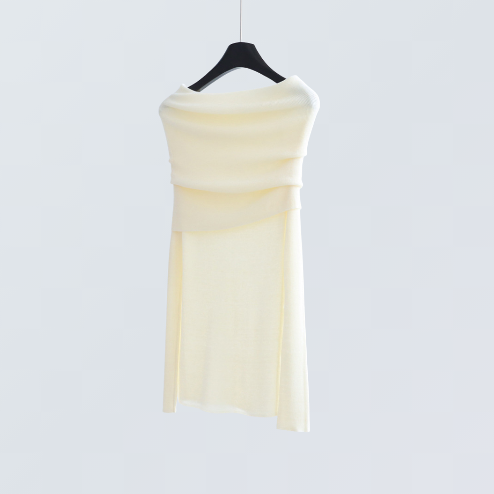 Off-Shoulder Wool-Blend Knit Top | 7 Colors