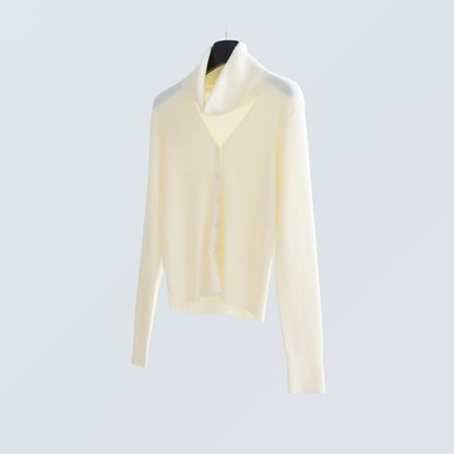 Detachable Collar Wool-Blend Cardigan | 5 Colors