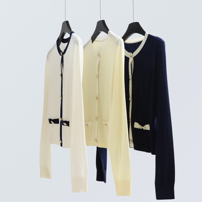 Two-Tone Wool-Blend Cardigan | 3 Colors