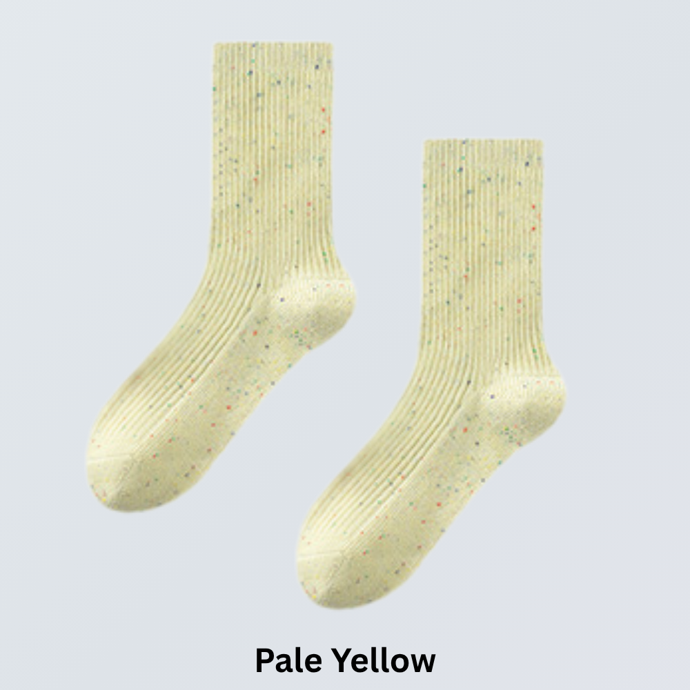 5-Pair Cotton Speckled Mid Socks