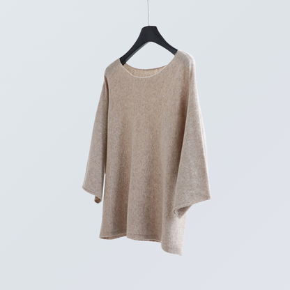 Wide-Sleeve Boat Neck Knit Top | 9 Colors