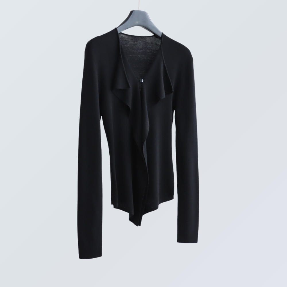 Drape Front Lyocell Knit Cardigan | 5 Colors