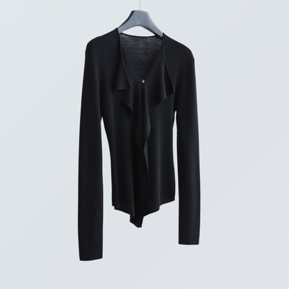 Drape Front Lyocell Knit Cardigan | 5 Colors