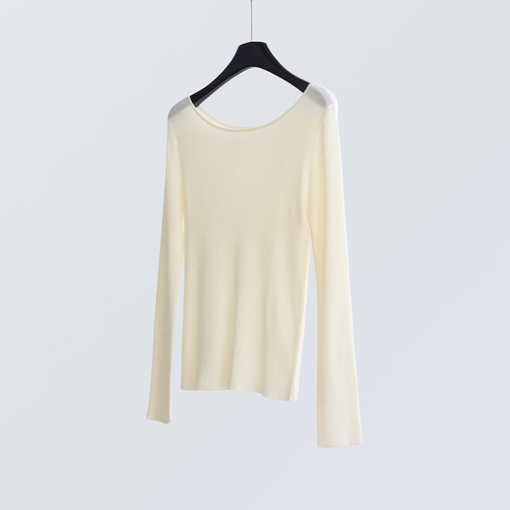Boat Neck Wool-Blend Knit Top | 9 Colors