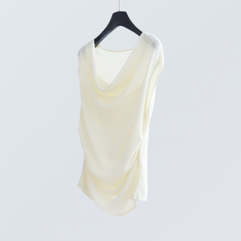Draped Cowl Neck Lyocell Knit Tank | 5 Colors