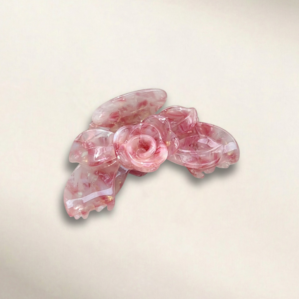 Acrylic Rose Hair Claw