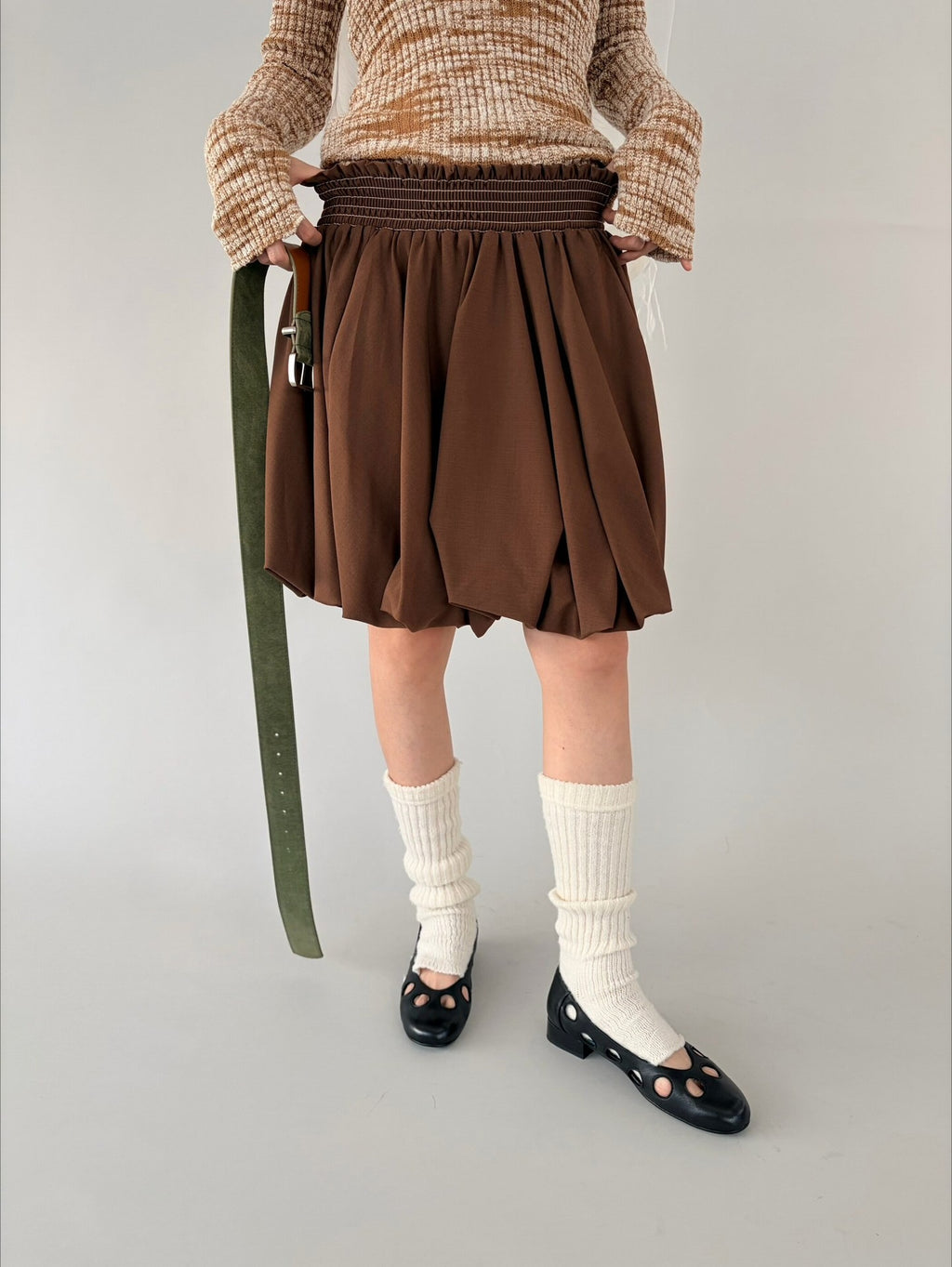 Ovina Bubble Hem Mini Skirt