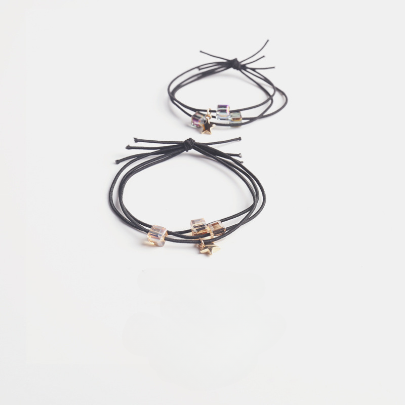 Starry sky three strand hair tie