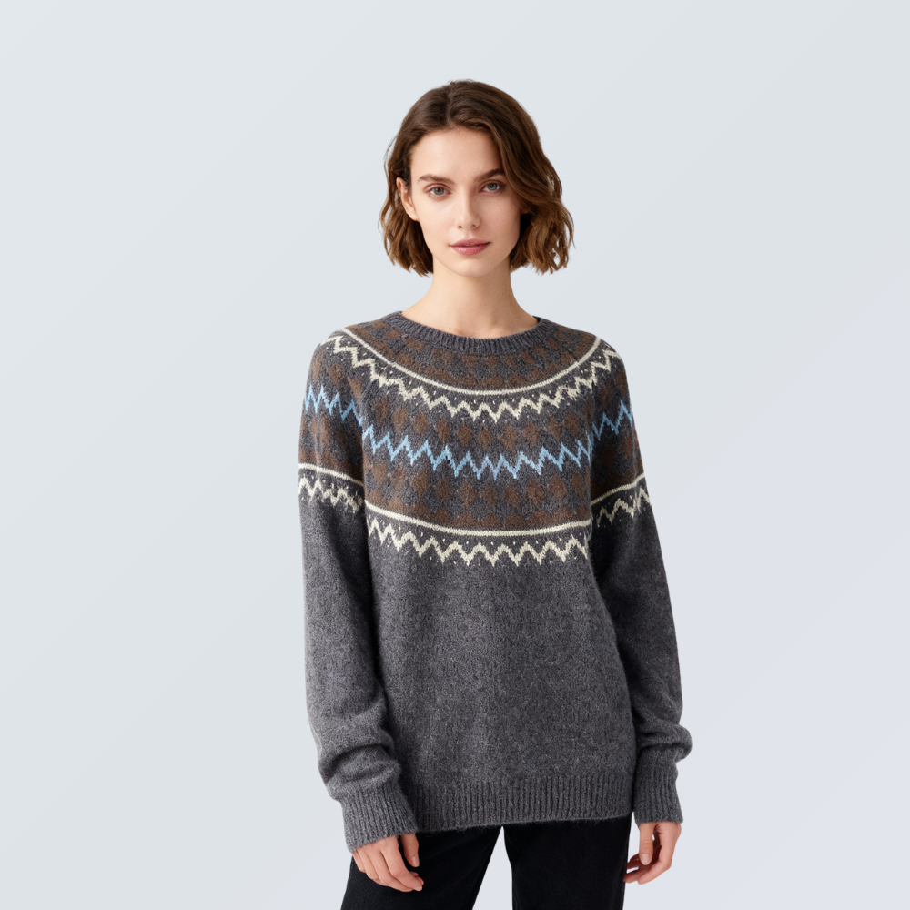Fair Isle Wool-Blend Sweater  | 4 Colors