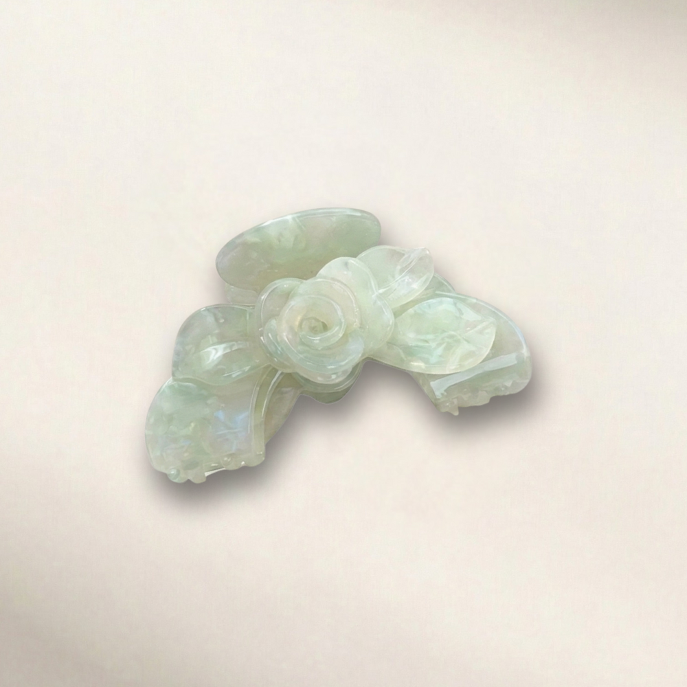 Acrylic Rose Hair Claw