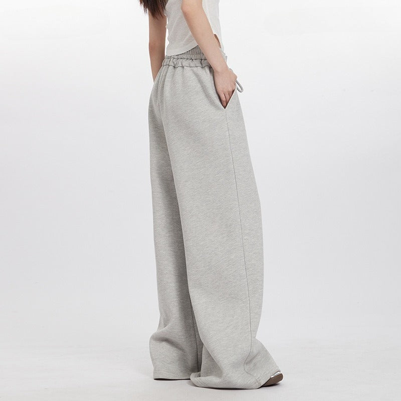 Wide leg straight sweatpants | 2 color