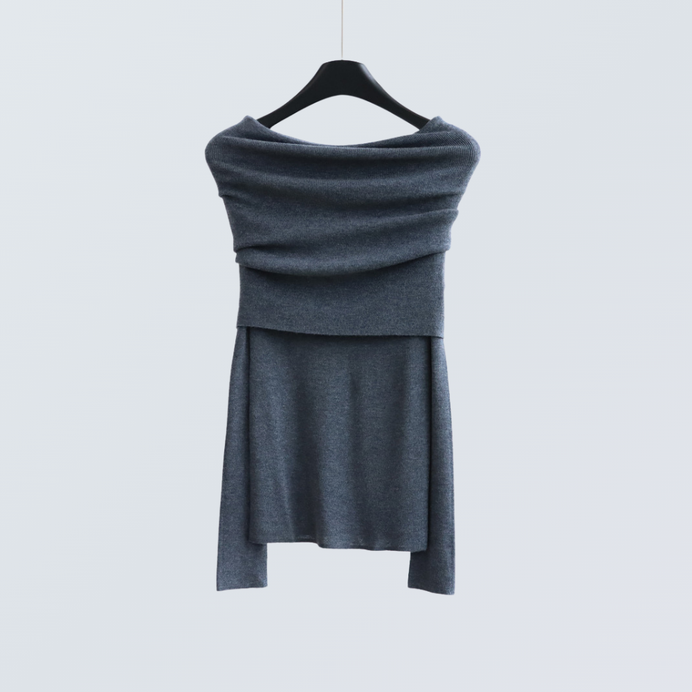 Off-Shoulder Wool-Blend Knit Top | 7 Colors