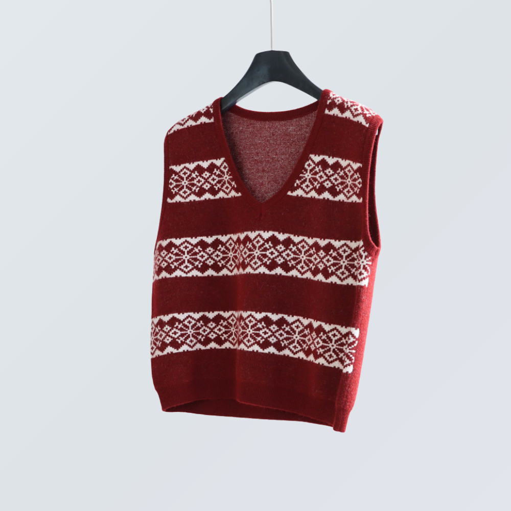 Nordic Pattern Wool-Blend Vest | 5 Colors