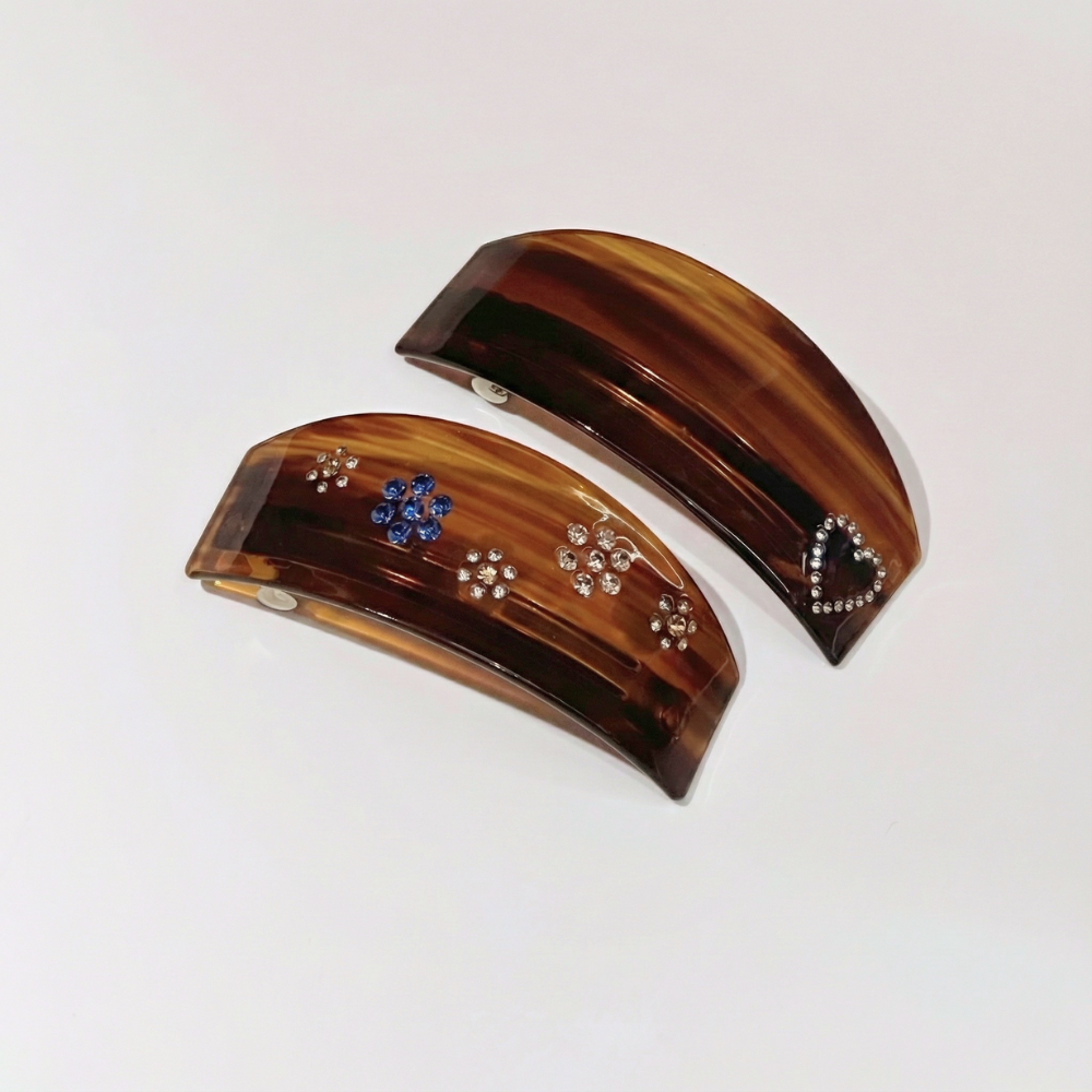Sunset Amber Resin Barrette