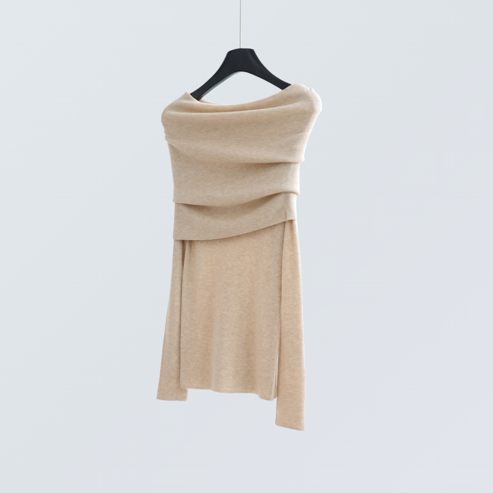 Off-Shoulder Wool-Blend Knit Top | 7 Colors