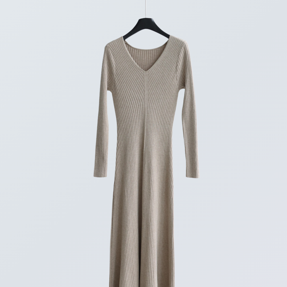 V-Neck Ribbed Knit Maxi Dress | 5 Colors