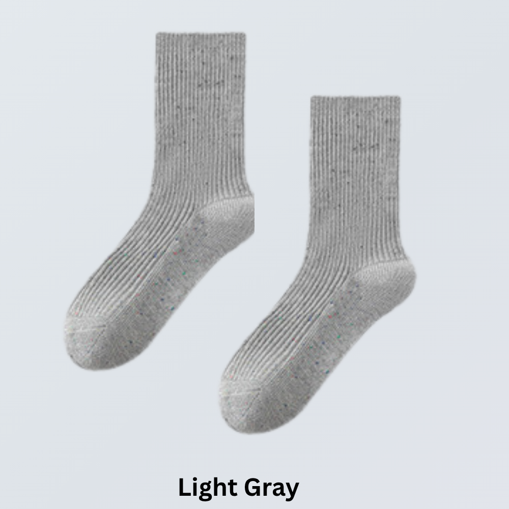 5-Pair Cotton Speckled Mid Socks