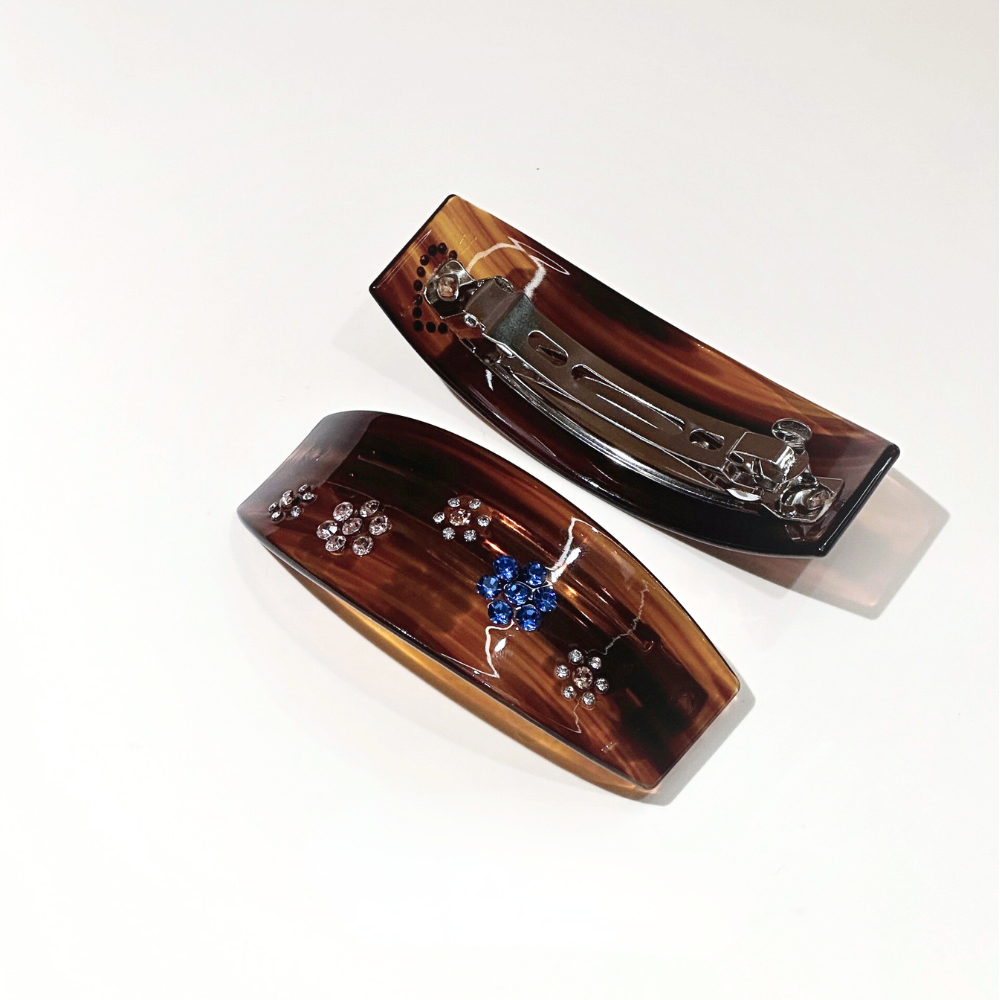 Sunset Amber Resin Barrette