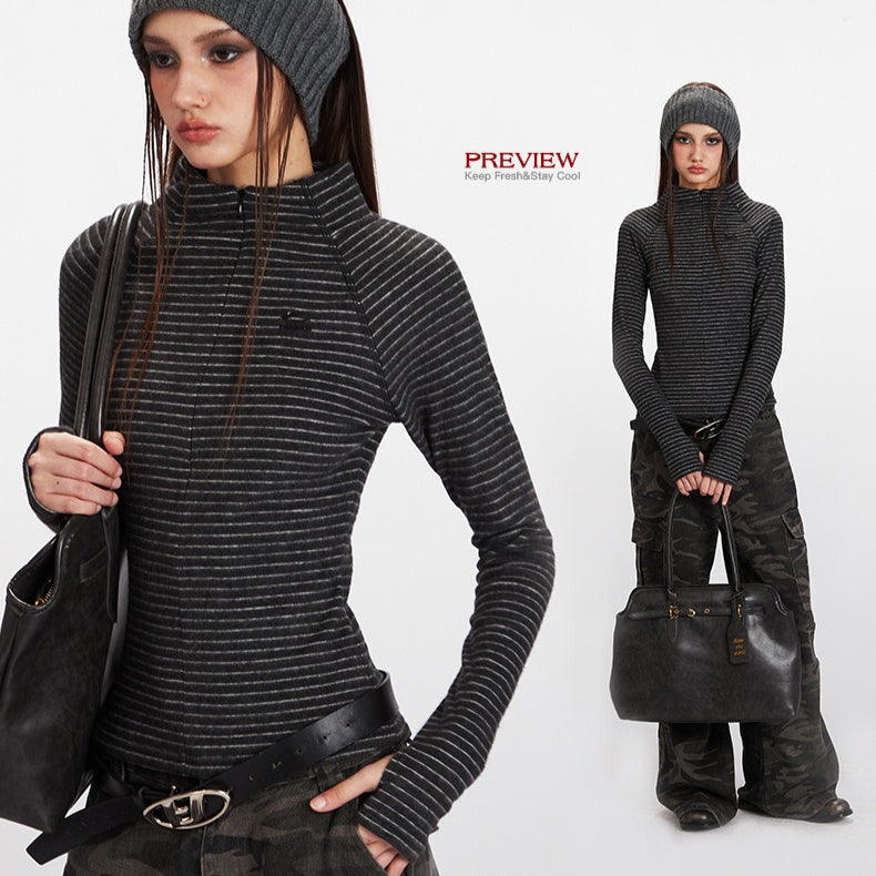 Stripped slim T-shirt | 2 color