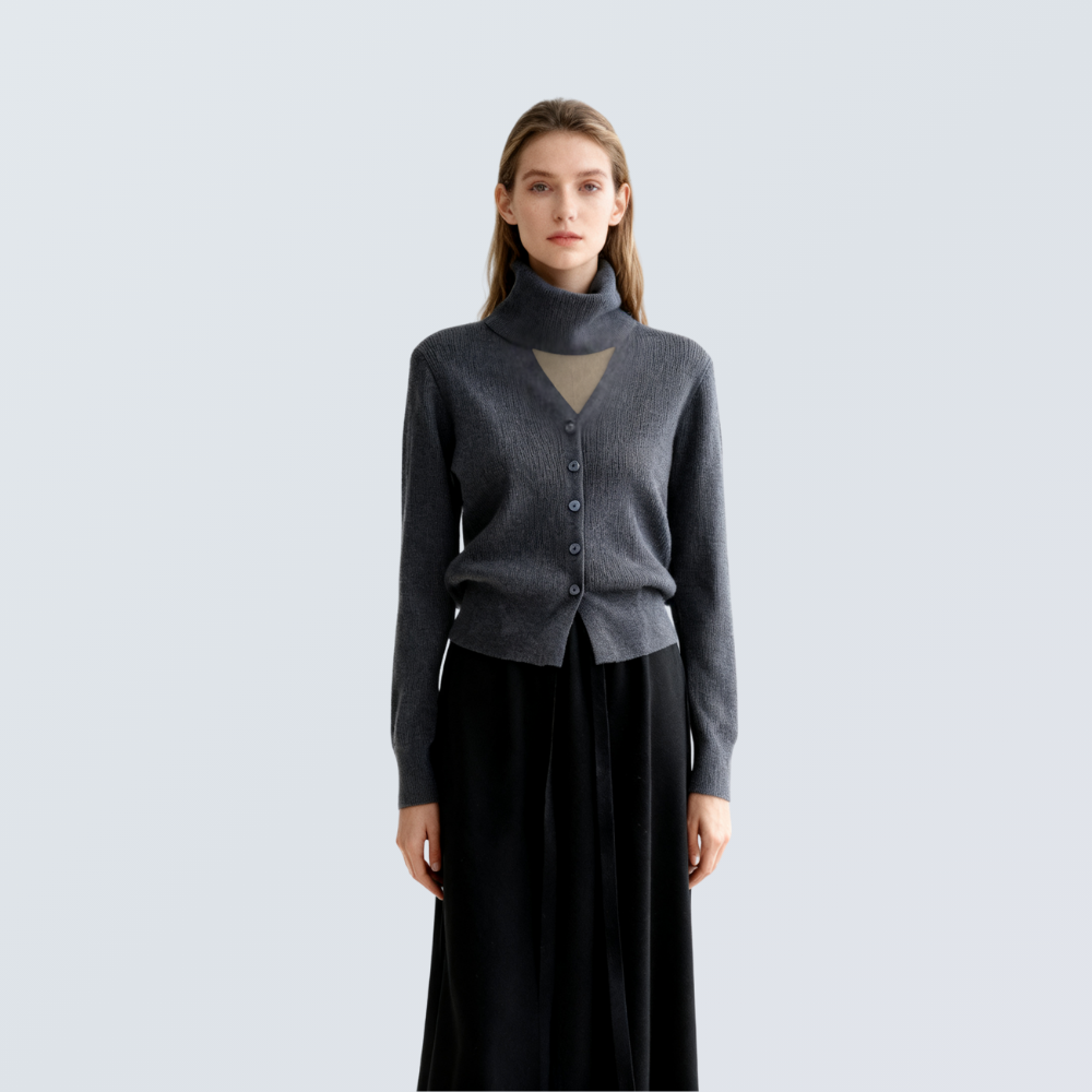 Detachable Collar Wool-Blend Cardigan | 5 Colors