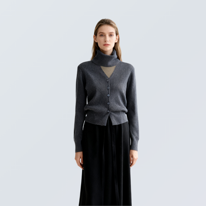 Detachable Collar Wool-Blend Cardigan | 5 Colors