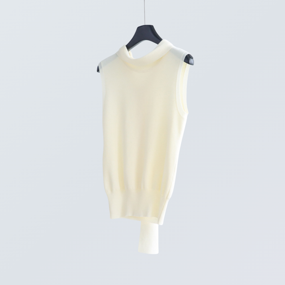 Wool Blend Tie-Neck Sleeveless Knit Top | 6 Colors
