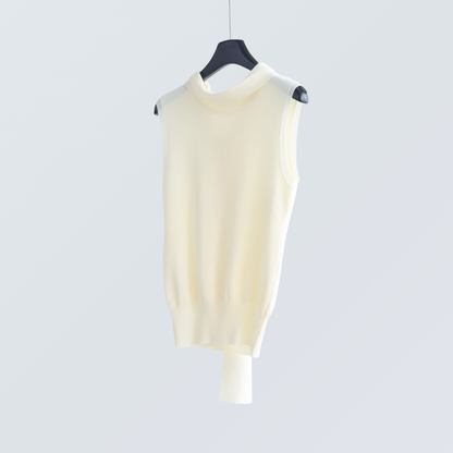 Wool Blend Tie-Neck Sleeveless Knit Top | 6 Colors