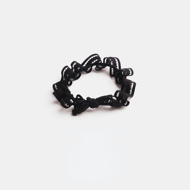 Elastic lace edge hair tie