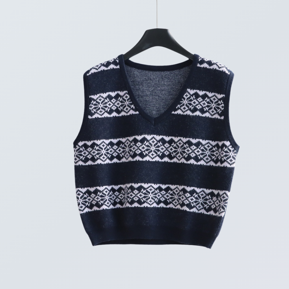 Nordic Pattern Wool-Blend Vest | 5 Colors