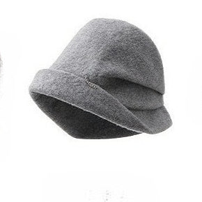 Merino Wool Rolled Brim Beanie