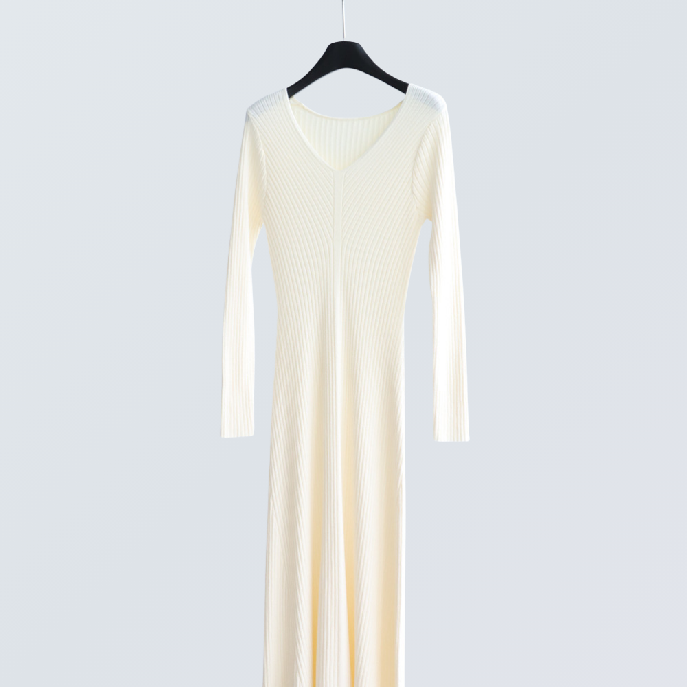 V-Neck Ribbed Knit Maxi Dress | 5 Colors